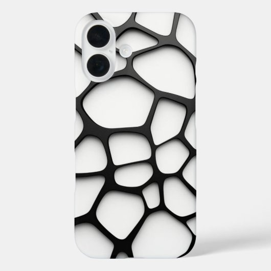 モノクロオーガニックグリッドiPhoneケース Case-Mate iPhoneケース (裏面)