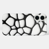 モノクロオーガニックグリッドiPhoneケース Case-Mate iPhoneケース (裏面 (横))