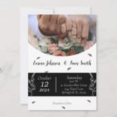 モノクロオーバーレイ写真 招待状 (正面)