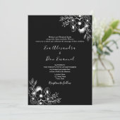 モノクロオールインワン結婚式招待状 招待状 (スタンド正面)