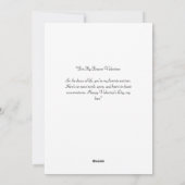 モノクロカスタムカップル写真バレンタインデー シーズンカード (裏面)