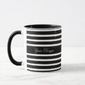 モノクロカスタムモノグラムマグコーヒーカップ マグカップ (左)