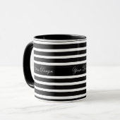 モノクロカスタムモノグラムマグコーヒーカップ マグカップ (正面左)