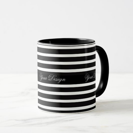 モノクロカスタムモノグラムマグコーヒーカップ マグカップ (正面右)
