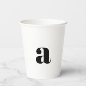 モノクロカスタム誕生日モダン 紙コップ (裏面)