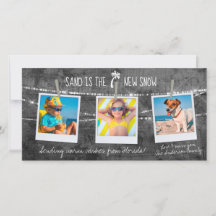 モノクロカラーポップ・アートのフロリダホリデー3 – フォトカード