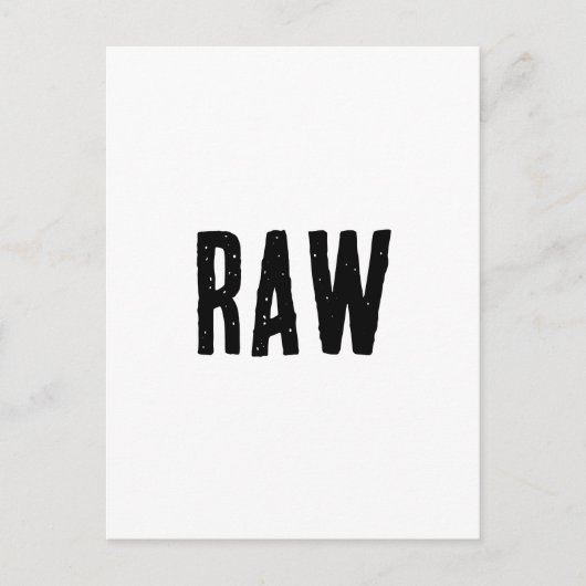 モノクロカラー RAW ポストカード (正面)