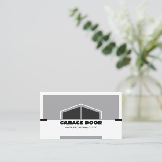 モノクロガレージドア 名刺 (スタンド正面)