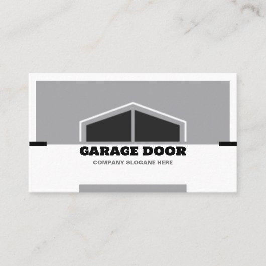 モノクロガレージドア 名刺 (正面)