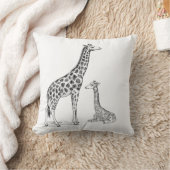 モノクロキリン角枕エレガント- & M クッション (ブランケット)