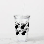 モノクロギター音楽名前をカスタムする アクリルタンブラー (裏面)