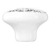 モノクロクラシックの卵の鶏 セラミックノブ (側面)