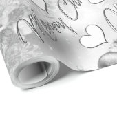 モノクロクリスマスのテーマの包装紙 ラッピングペーパー (ロールコーナー)