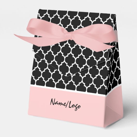 モノクロクローバーパターン フェイバーボックス (正面サイド)