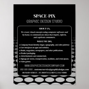 モノクログラフィック、グラフィックデザ広告イナー ポスター