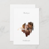 モノクログラフィティハートQrコード サンキューカード (正面/裏面)