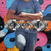 モノクログラフィティ&オレンジ「高速ライブライド」 スケートボード