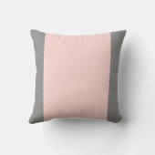 モノクログラムピンクとグレーのアクセント枕 クッション (裏面)