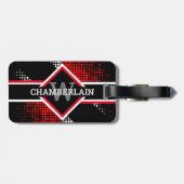 モノクログラム赤白と黒 ラゲッジタグ (裏面横)