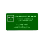 モノクログリーンビジネスブランドの住所 シール (正面)