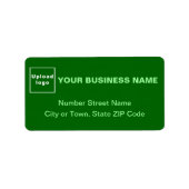 モノクログリーンビジネス住所 シール (正面)