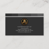 モノクログレーストライプボックスドライバ運転手 名刺 (裏面)