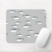 モノクログレー魚 マウスパッド (マウス)
