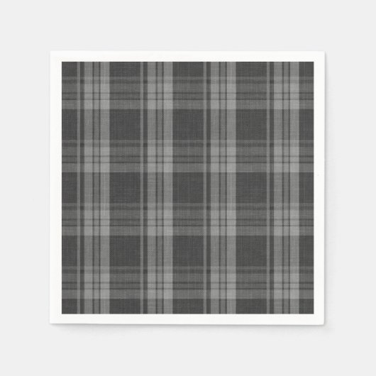 モノクログレ市松模様にー スタンダードカクテルナプキン (正面)