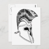 モノクロコリントのヘルメット ポストカード (正面/裏面)
