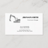 モノクロコンセプト重機建築 名刺 (裏面)