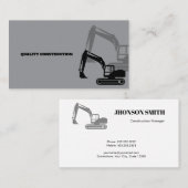 モノクロコンセプト重機建築 名刺 (正面/裏面)