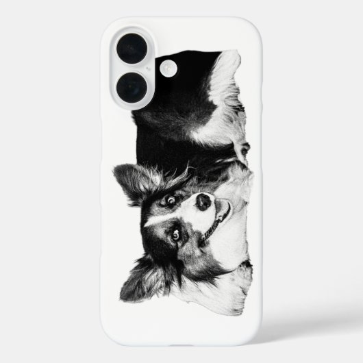 モノクロコーギ自信 Case-Mate iPhoneケース (裏面)
