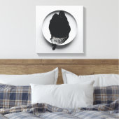 モノクロコーヒーのグラウンドテクスチャ抽象芸術アート10 キャンバスプリント (インサイチュ (寝室))