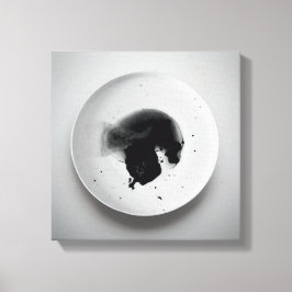 モノクロコーヒーのグラウンドテクスチャ抽象芸術アート11 キャンバスプリント