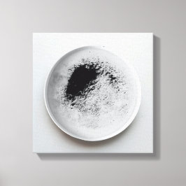 モノクロコーヒーのグラウンドテクスチャ抽象芸術アート12 キャンバスプリント