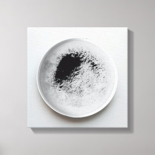モノクロコーヒーのグラウンドテクスチャ抽象芸術アート12 キャンバスプリント
