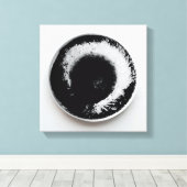 モノクロコーヒーのグラウンドテクスチャ抽象芸術アート15 キャンバスプリント (インサイチュ (ウッドフロア))