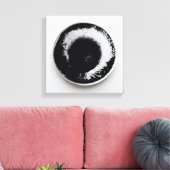 モノクロコーヒーのグラウンドテクスチャ抽象芸術アート15 キャンバスプリント (インサイチュ (リビング))