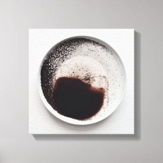 モノクロコーヒーのグラウンドテクスチャ抽象芸術アート18 キャンバスプリント