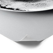 モノクロコーヒーのグラウンドテクスチャ抽象芸術アート19 ポスター (角)