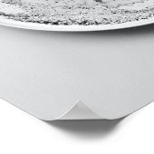 モノクロコーヒーのグラウンドテクスチャ抽象芸術アート20 ポスター (角)