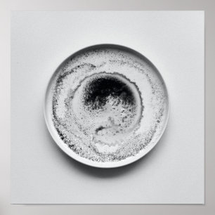 モノクロコーヒーのグラウンドテクスチャ抽象芸術アート20 ポスター