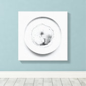 モノクロコーヒーのグラウンドテクスチャ抽象芸術アート2 キャンバスプリント (インサイチュ (ウッドフロア))