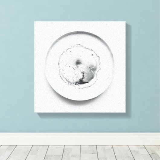 モノクロコーヒーのグラウンドテクスチャ抽象芸術アート2 キャンバスプリント (インサイチュ (ウッドフロア))