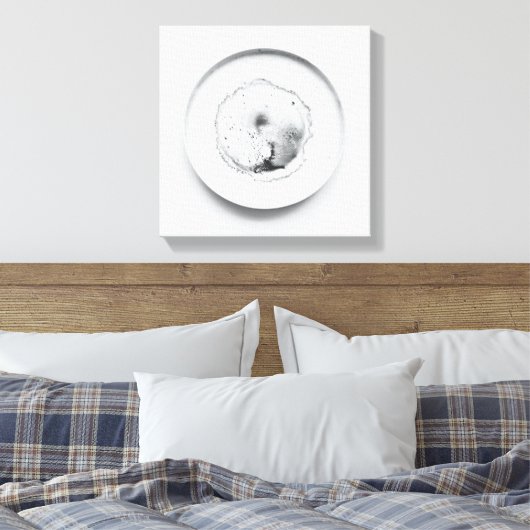 モノクロコーヒーのグラウンドテクスチャ抽象芸術アート2 キャンバスプリント (インサイチュ (寝室))