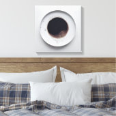 モノクロコーヒーのグラウンドテクスチャ抽象芸術アート5 キャンバスプリント (インサイチュ (寝室))