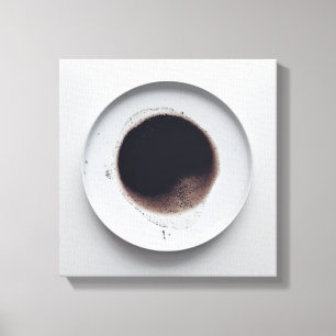モノクロコーヒーのグラウンドテクスチャ抽象芸術アート5 キャンバスプリント