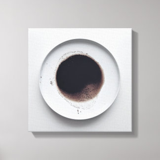 モノクロコーヒーのグラウンドテクスチャ抽象芸術アート5 キャンバスプリント