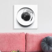 モノクロコーヒーのグラウンドテクスチャ抽象芸術第14条 キャンバスプリント (インサイチュ (リビング))