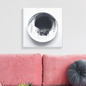 モノクロコーヒーのグラウンドテクスチャ抽象芸術第16条 キャンバスプリント (インサイチュ (リビング))